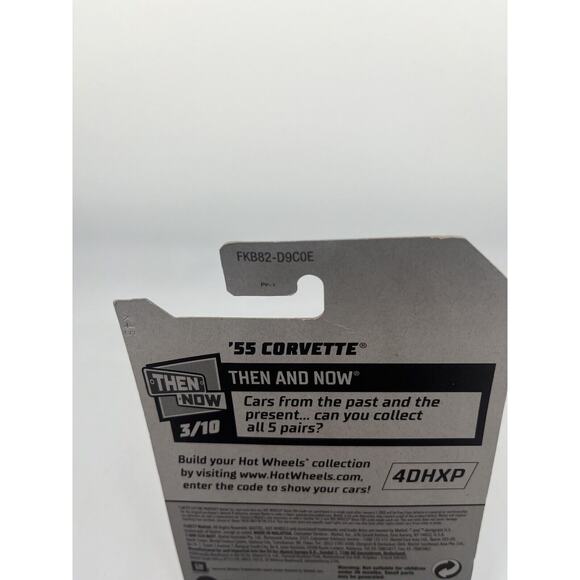 2018 Hot Wheels 50th Anniversary Then and Now '55 Chevy Corvette Silver - Picture 5 of 5